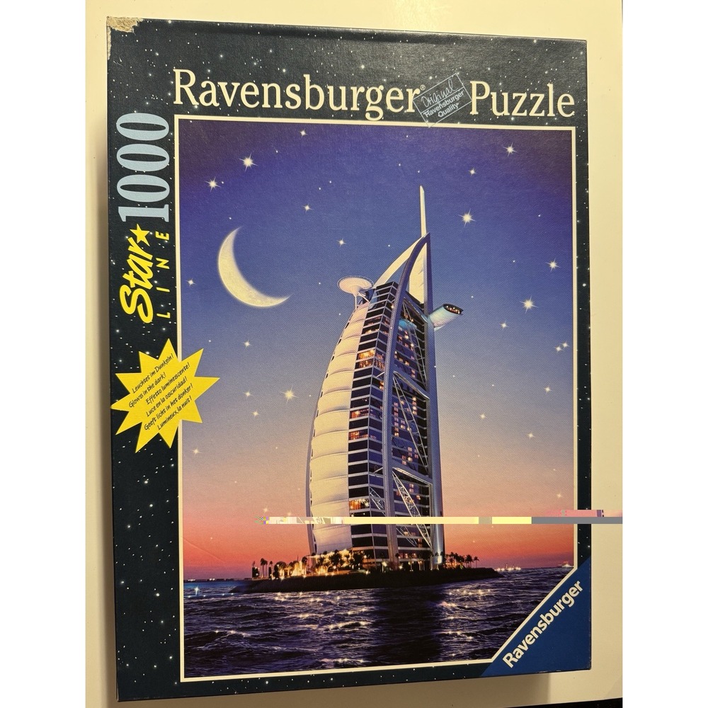 Ravensburger Star Line Burj Al Arab Dubai Puzzle 1000 Pieces Glow Dark #160532